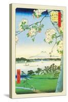 Cherry Blossoms-Ando Hiroshige-Stretched Canvas