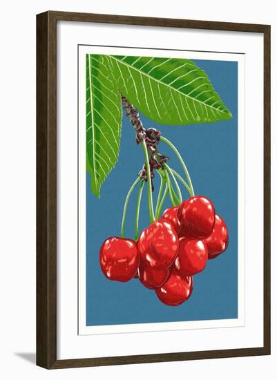 Cherry Branch-Lantern Press-Framed Art Print