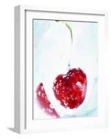 Cherry Frozen in a Block of Ice-Dieter Heinemann-Framed Photographic Print