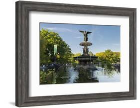 Cherry Hill Fountain, Central Park, Manhattan, New York-Rainer Mirau-Framed Photographic Print