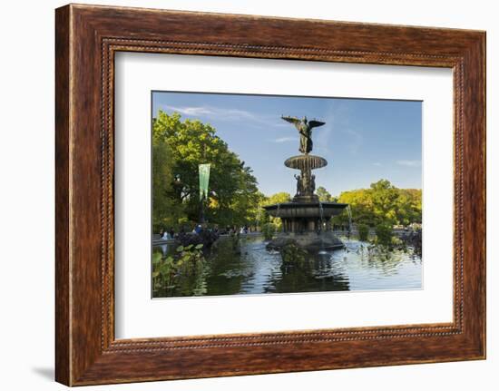 Cherry Hill Fountain, Central Park, Manhattan, New York-Rainer Mirau-Framed Photographic Print