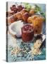 Cherry Jam with Coconut and Apricot Jam with Almonds-Martina Urban-Stretched Canvas