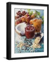 Cherry Jam with Coconut and Apricot Jam with Almonds-Martina Urban-Framed Photographic Print