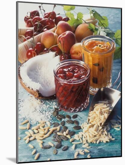 Cherry Jam with Coconut and Apricot Jam with Almonds-Martina Urban-Mounted Photographic Print
