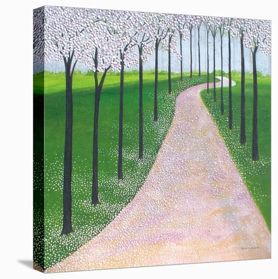 Cherry Lane-Herb Dickinson-Stretched Canvas