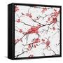 Cherry or Sakura Seamless Pattern Background-SofiaV-Framed Stretched Canvas