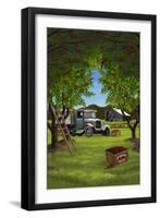 Cherry Orchard Harvest-Lantern Press-Framed Art Print