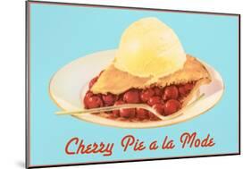 Cherry Pie A la Mode with Label-null-Mounted Art Print