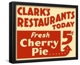 Cherry Pie Sign-null-Framed Poster