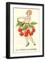 Cherry Season, Nude with Belt of Cherries-null-Framed Art Print