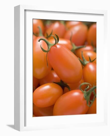 Cherry Tomatoes in Woodchip Basket-null-Framed Photographic Print