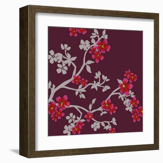 Cherry Tree Branch-Adeline Bec-Framed Art Print