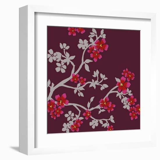 Cherry Tree Branch-Adeline Bec-Framed Art Print