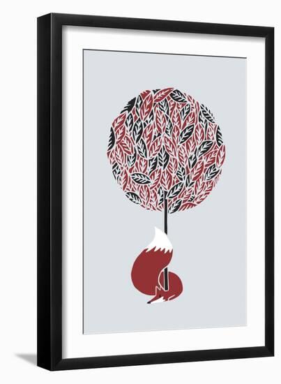 Cherry Tree Fox-Robert Farkas-Framed Premium Giclee Print