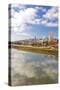 Cherry Trees along down Town Portland and Willamette River, Portland Oregon.-Craig Tuttle-Stretched Canvas