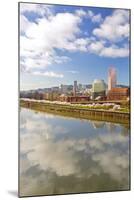 Cherry Trees along down Town Portland and Willamette River, Portland Oregon.-Craig Tuttle-Mounted Photographic Print