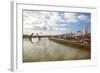 Cherry Trees along down Town Portland and Willamette River, Portland Oregon.-Craig Tuttle-Framed Photographic Print