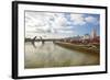 Cherry Trees along down Town Portland and Willamette River, Portland Oregon.-Craig Tuttle-Framed Photographic Print