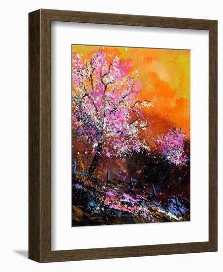 Cherry Trees in Blossom-Pol Ledent-Framed Art Print