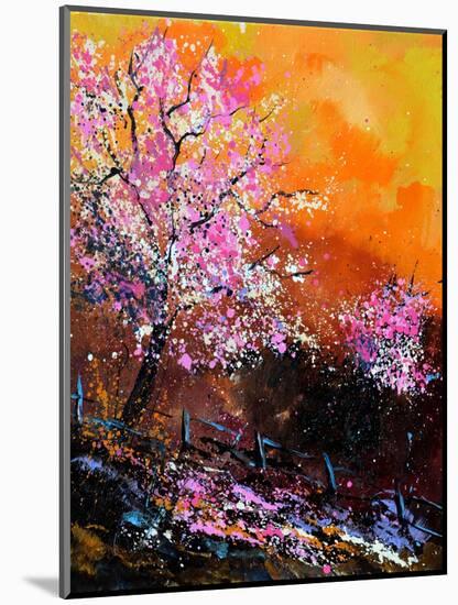 Cherry Trees in Blossom-Pol Ledent-Mounted Art Print