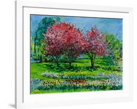 Cherry Trees, Snug Harbor Botanical Garden,2016-Anthony Butera-Framed Giclee Print