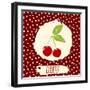 Cherry with Dots Pattern-Anton Yanchevskyi-Framed Art Print