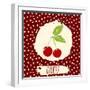 Cherry with Dots Pattern-Anton Yanchevskyi-Framed Art Print