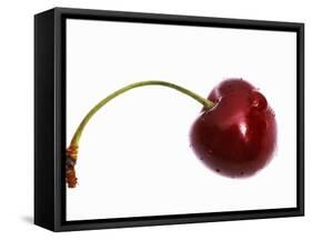 Cherry with Drops of Water-Dieter Heinemann-Framed Stretched Canvas