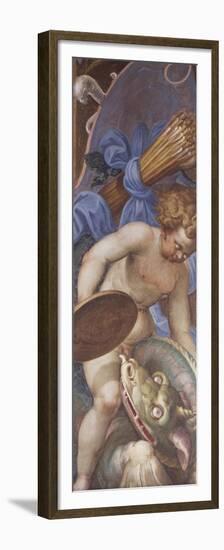 Cherub and Dragon, Detail of Redeemer in Glory-Boccaccio Boccaccino-Framed Premium Giclee Print