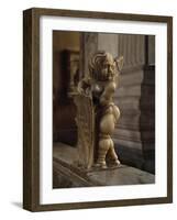 Cherub Coat-Of-Arms Holder-Agostino Di Duccio-Framed Giclee Print