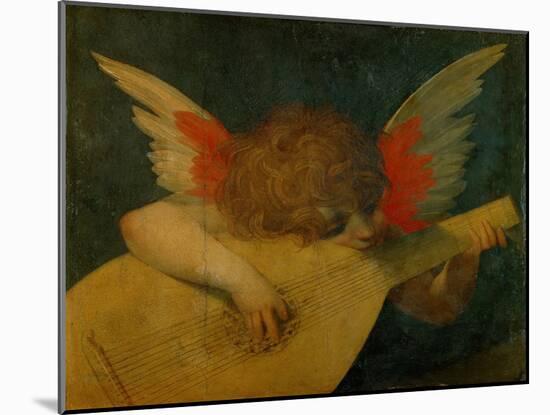 Cherub making music,1522-Fiorentino Rosso-Mounted Giclee Print