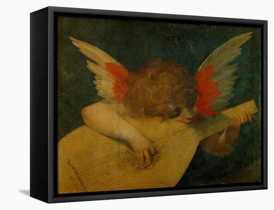 Cherub making music,1522-Fiorentino Rosso-Framed Stretched Canvas