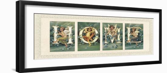 Cherub Typography II-The Vintage Collection-Framed Giclee Print