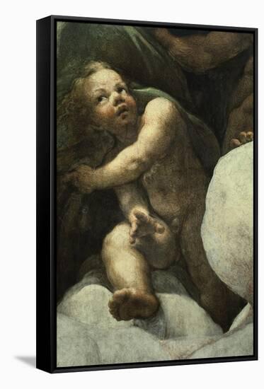 Cherub-Antonio Allegri Da Correggio-Framed Stretched Canvas