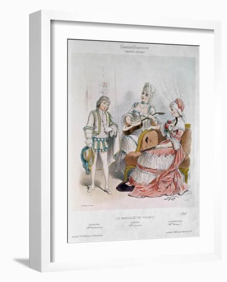 Cherubin, Suzanne and the Countess in The Marriage of Figaro Pierre-Augustin Caron de Beaumarchais-Stop-Framed Giclee Print