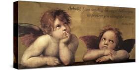 Cherubs - An Angel To Protect-Raphael-Stretched Canvas