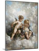 Cherubs in the Clouds-Charles Lutyens-Mounted Giclee Print