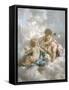 Cherubs Making Posies-Charles Lutyens-Framed Stretched Canvas