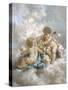 Cherubs Making Posies-Charles Lutyens-Stretched Canvas