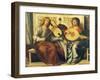 Cherubs Playing Musical Instruments, Detail from Sacred Conversation-Giovanni Battista Cima Da Conegliano-Framed Giclee Print