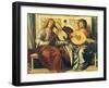 Cherubs Playing Musical Instruments, Detail from Sacred Conversation-Giovanni Battista Cima Da Conegliano-Framed Giclee Print