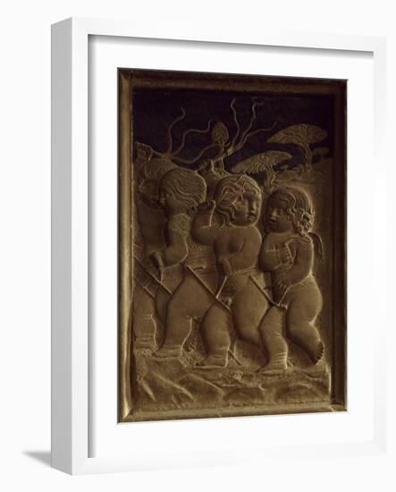 Cherubs Playing-Agostino Di Duccio-Framed Giclee Print