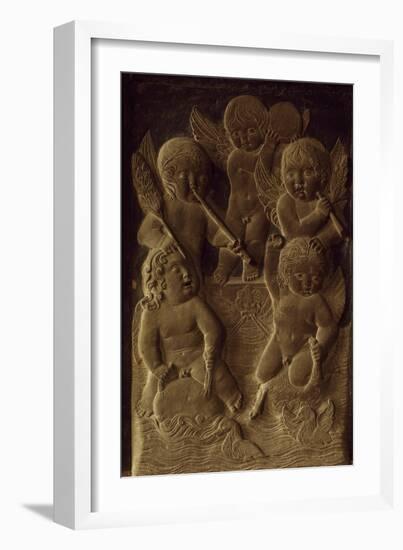 Cherubs Playing-Agostino Di Duccio-Framed Giclee Print