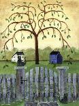 Primitive Quilt Maker House Sunflower Sheep Cheryl Bartley-Cheryl Bartley-Giclee Print