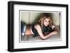 Cheryl Tweedy Poses at a Girls Aloud Photo Shoot in K West Hotel, London, February 2005-null-Framed Photographic Print