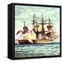 Chesapeake and Shannon, 1812-null-Framed Stretched Canvas