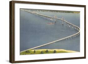 Chesapeake Bay Bridge, Annapolis, Maryland-null-Framed Art Print