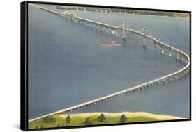 Chesapeake Bay Bridge, Annapolis, Maryland-null-Framed Stretched Canvas