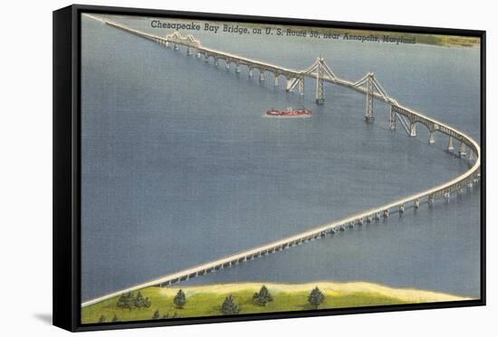 Chesapeake Bay Bridge, Annapolis, Maryland-null-Framed Stretched Canvas