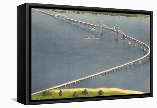 Chesapeake Bay Bridge, Annapolis, Maryland-null-Framed Stretched Canvas